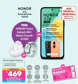 Game HONOR X7e Smartphone 128GB offer