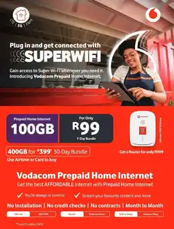 Game Vodacom Prepaid Home Internet offer
