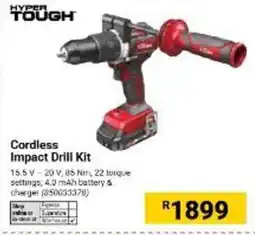 Builders Warehouse Hyper Tough Cordless Impact Drill Kit offer