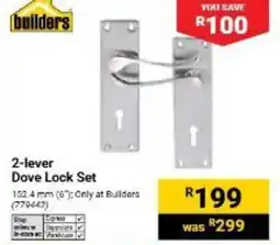 Builders Warehouse 2-lever Dove Lock Set offer