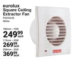 Mica eurolux Square Ceiling Extractor Fan offer