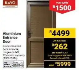 Builders Warehouse KAYO Aluminium Entrance Door offer