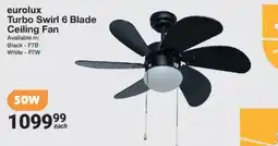 Mica eurolux Turbo Swirl 6 Blade Ceiling Fan offer