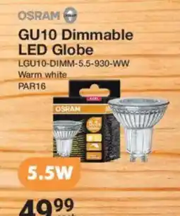 Mica OSRAM GU10 Dimmable LED Globe offer