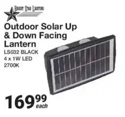 Mica Bright Star Lighting Outdoor Solar Up & Down Facing Lantern offer