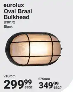 Mica eurolux Oval Braai Bulkhead offer