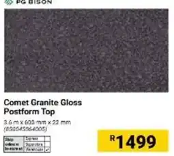 Builders Warehouse Comet Granite Gloss Postform Top offer