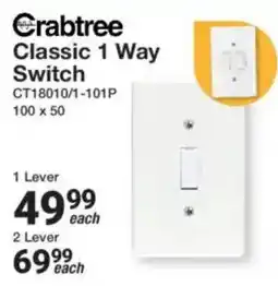 Mica Crabtree Classic 1 Way Switch offer