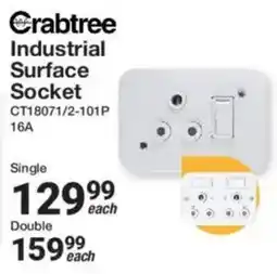 Mica Crabtree Industrial Surface Socket offer