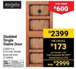 Builders Warehouse dortello Studded Single Stable Door offer