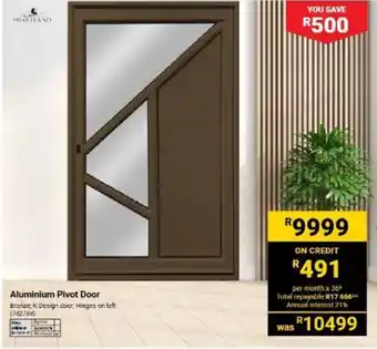 Swartland Aluminium Pivot Door