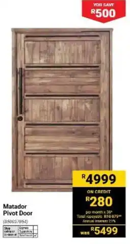 Builders Warehouse Matador Pivot Door offer