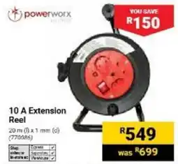 Builders Warehouse powerworx 10 A Extension Reel offer