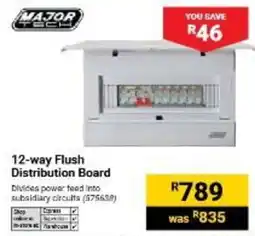 Builders Warehouse Major Tech 12-way Flush Distribution Board offer