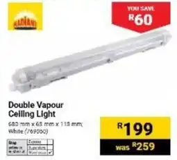 Builders Warehouse Radiant Double Vapour Ceiling Light offer