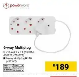Builders Warehouse powerworx 6-way Multiplug offer