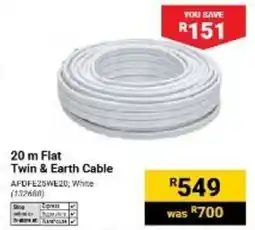 Builders Warehouse 20 m Flat Twin & Earth Cable offer