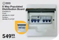 Mica Riken 8 Way Populated Distribution Board offer