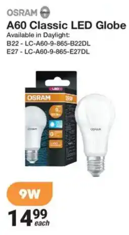 Mica OSRAM A60 Classic LED Globe offer