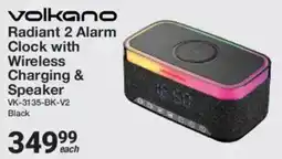 Mica Volkano Radiant 2 Alarm Clock with Wireless Charging & Speaker offer