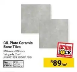 Builders Warehouse CIL Plato Ceramic Bone Tiles offer