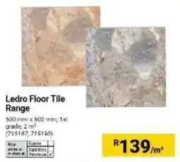 Builders Warehouse Ledro Floor Tile Range offer