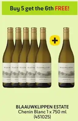 Makro’s liquor Blaauwklippien Estate Chenin Blanc offer