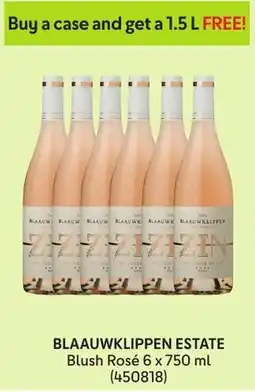 Makro’s liquor Blaauwklippen Estate Blush Rosé offer