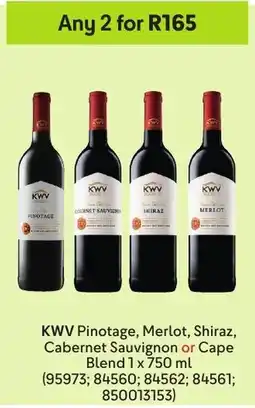 Makro’s liquor KWV Pinotage, Merlot, Shiraz, Cabernet Sauvignon or Cape Blend offer