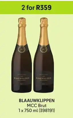 Makro’s liquor Blaauwklippen MCC Brut offer