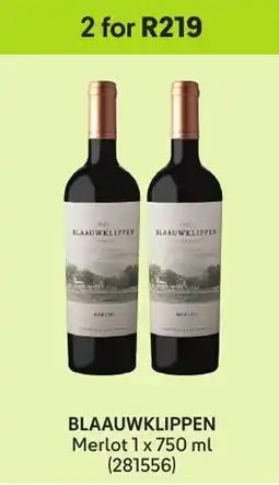 Makro’s liquor Blaauwkliippen Merlot offer