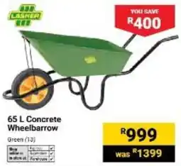 Builders Warehouse LASKER 65 L Concrete Wheelbarrow Green offer
