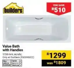 Builders Warehouse Value Bath with Handles offer