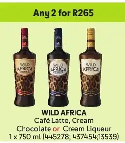 Makro’s liquor Wild Africa Café Latte, Cream Chocolate or Cream Liqueur offer