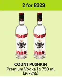 Makro’s liquor Count Pushkin Premium Vodka offer