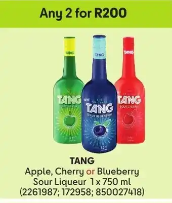 Tang Apple, Cherry or Blueberry Sour Liqueur