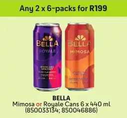 Makro’s liquor Bella Mimosa or Royale Cans offer
