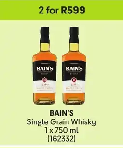 Makro’s liquor Bain's Single Grain Whisky offer