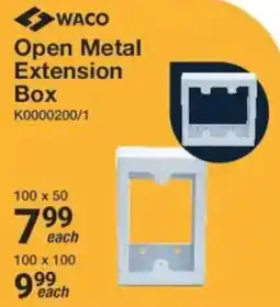 Mica WACO Open Metal Extension Box offer