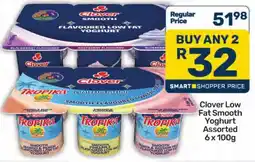 Pick n Pay Clover Low Fat Smooth Yoghurt Assorted offer