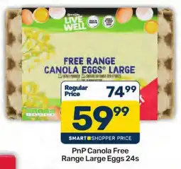 Pick n Pay PnP Canola Free Range Large Eggs offer