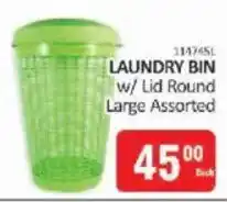 KitKat Cash and Carry LAUNDRY BIN w/ Lid Round Large Assorted offer