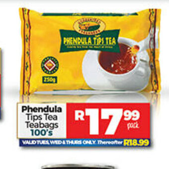 Take 'n Pay Phendula Tips Tea Teabags 100's offer