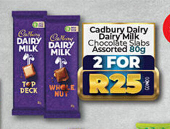 Take 'n Pay Cadbury Dairy Dairy Milk Chocolate Slabs Assorted 80g offer