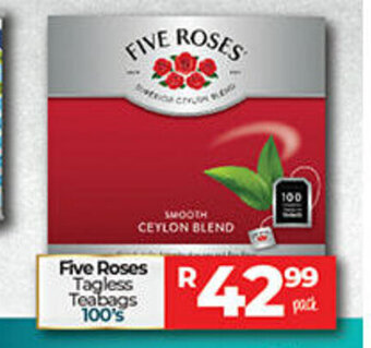Take 'n Pay Five Roses Tagless Teabags 100's offer