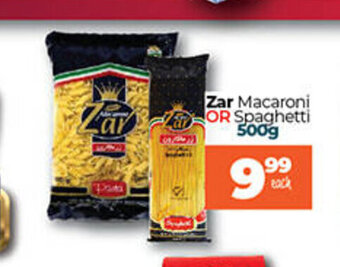 Zar Macaroni or Spaghetti 500g