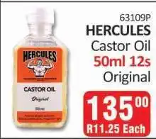 KitKat Cash and Carry HERCULES Castor Oil 50ml 12s Original offer