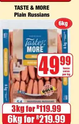 Boxer TASTE & MORE Plain Russians offer