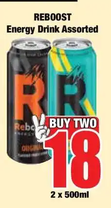 Boxer REBOOST Energy Drink Assorted offer