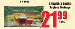 Boxer BREWER'S BLEND Tagless Teabags offer